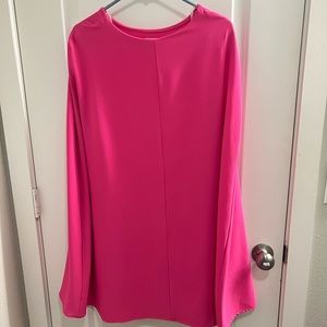 Pink cape dress from Charlotte Russ. Excellent for Easter!